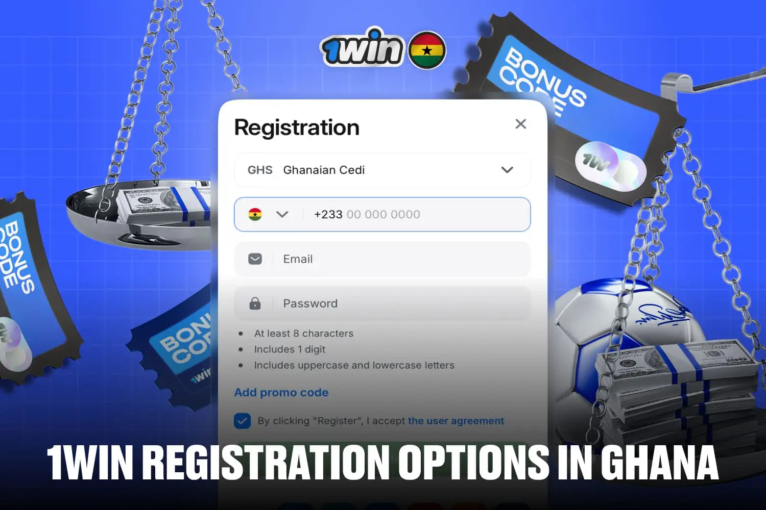 1win registration options